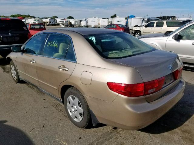 1HGCM56435A153953 - 2005 HONDA ACCORD LX GOLD photo 3