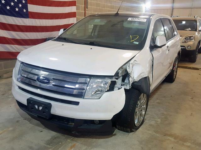 2FMDK3JC7ABA19355 - 2010 FORD EDGE SEL WHITE photo 2