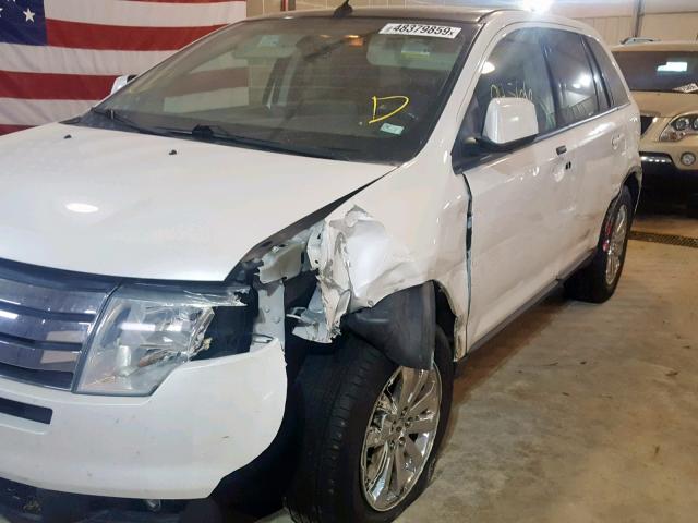 2FMDK3JC7ABA19355 - 2010 FORD EDGE SEL WHITE photo 9