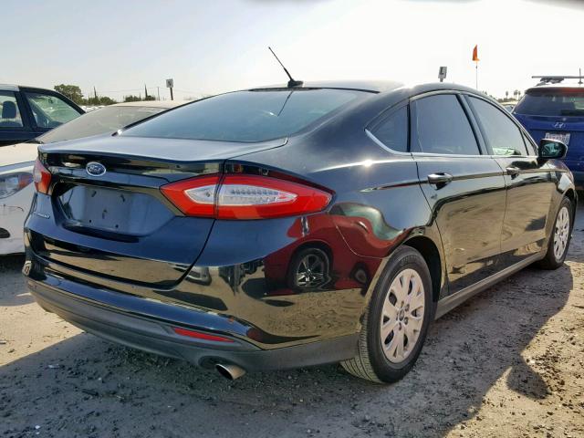 3FA6P0G72DR292044 - 2013 FORD FUSION S BLACK photo 4