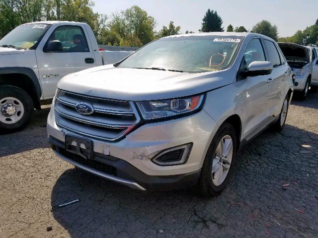 2FMPK4J93GBC59776 - 2016 FORD EDGE SEL SILVER photo 2