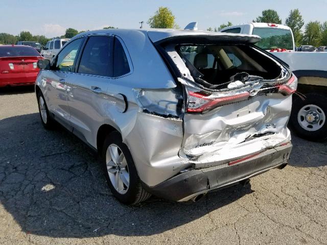 2FMPK4J93GBC59776 - 2016 FORD EDGE SEL SILVER photo 3