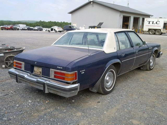 4P69R9X125495 - 1979 BUICK LE SABRE BLUE photo 4