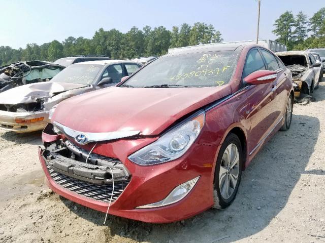 KMHEC4A41DA068504 - 2013 HYUNDAI SONATA HYB BURGUNDY photo 2