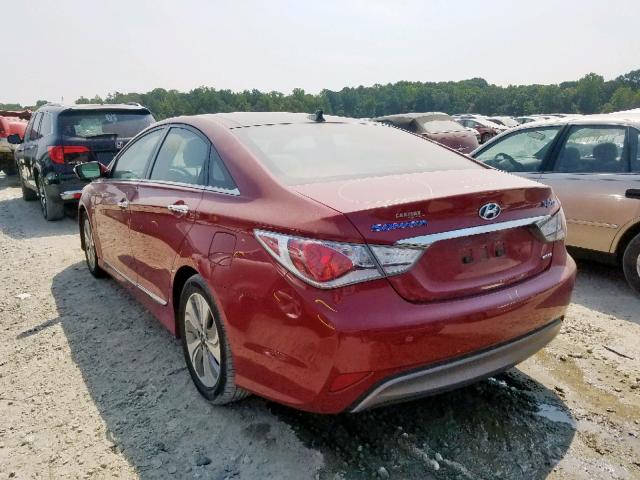 KMHEC4A41DA068504 - 2013 HYUNDAI SONATA HYB BURGUNDY photo 3