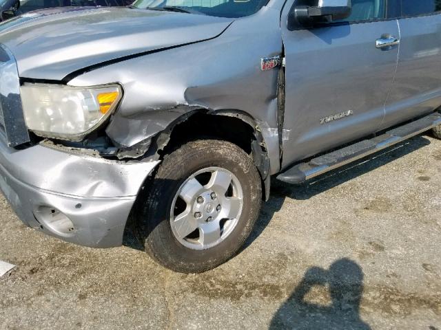 5TBDV58148S517445 - 2008 TOYOTA TUNDRA CRE SILVER photo 9