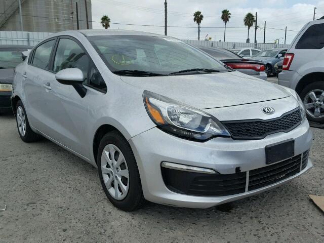 KNADM4A38G6648129 - 2016 KIA RIO LX SILVER photo 1