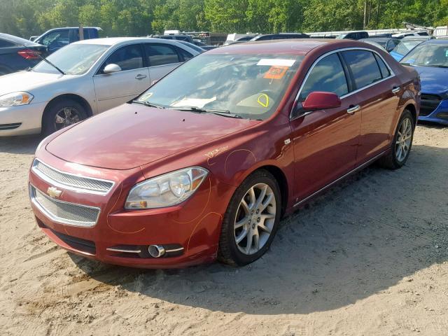 1G1ZK57728F260077 - 2008 CHEVROLET MALIBU LTZ წითელი ფოტო 2