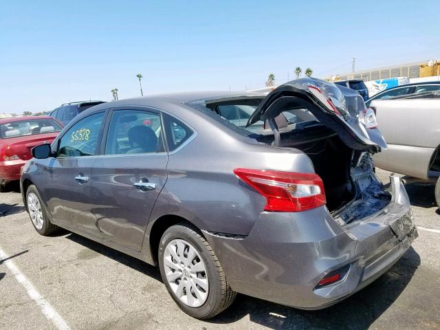 3N1AB7AP3GY209738 - 2016 NISSAN SENTRA S GRAY photo 3