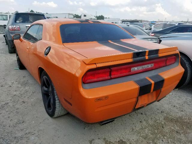 2C3CDYBT2EH229830 - 2014 DODGE CHALLENGER ORANGE photo 3