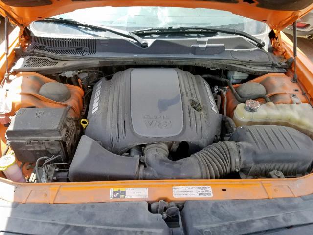 2C3CDYBT2EH229830 - 2014 DODGE CHALLENGER ORANGE photo 7