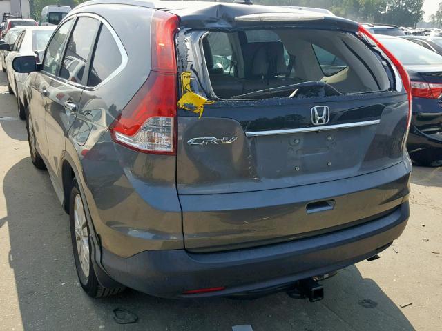 2HKRM3H76EH541515 - 2014 HONDA CR-V EXL GRAY photo 3