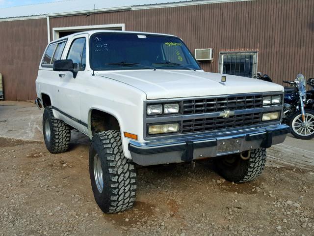 1GNEV18K7LF121569 - 1990 CHEVROLET BLAZER V10 WHITE photo 1