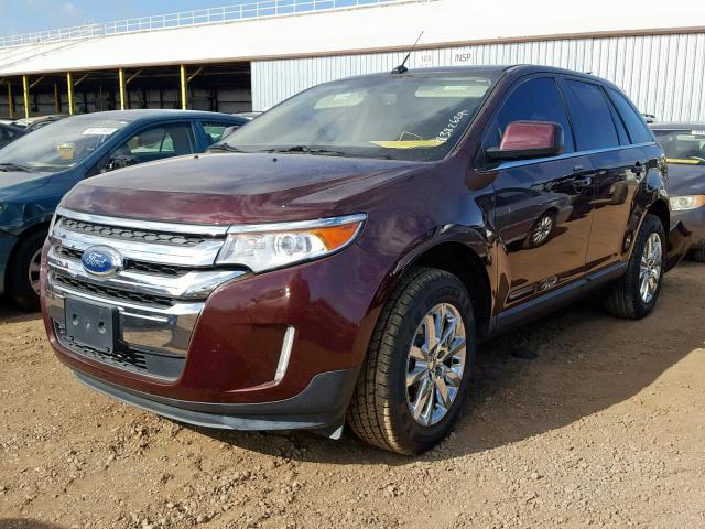 2FMDK3KC4BBA81022 - 2011 FORD EDGE LIMIT BURGUNDY photo 2