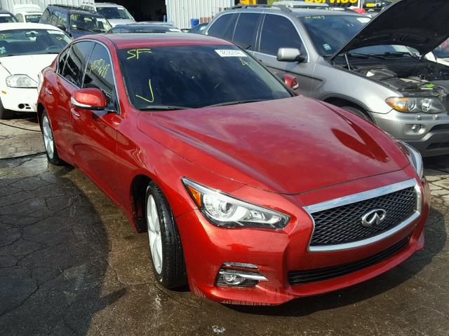 JN1BV7AR2EM696430 - 2014 INFINITI Q50 BASE BURGUNDY photo 1