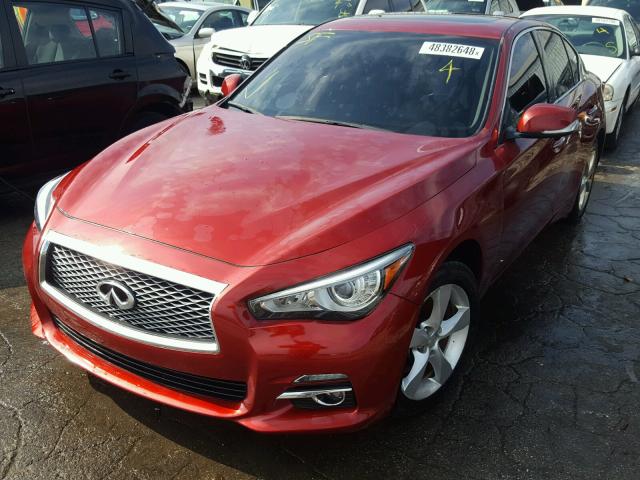 JN1BV7AR2EM696430 - 2014 INFINITI Q50 BASE BURGUNDY photo 2