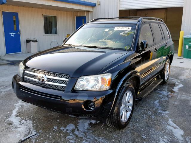 JTEDW21A060006727 - 2006 TOYOTA HIGHLANDER BLACK photo 2