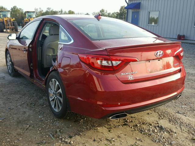 5NPE34AFXGH422264 - 2016 HYUNDAI SONATA SPO RED photo 3