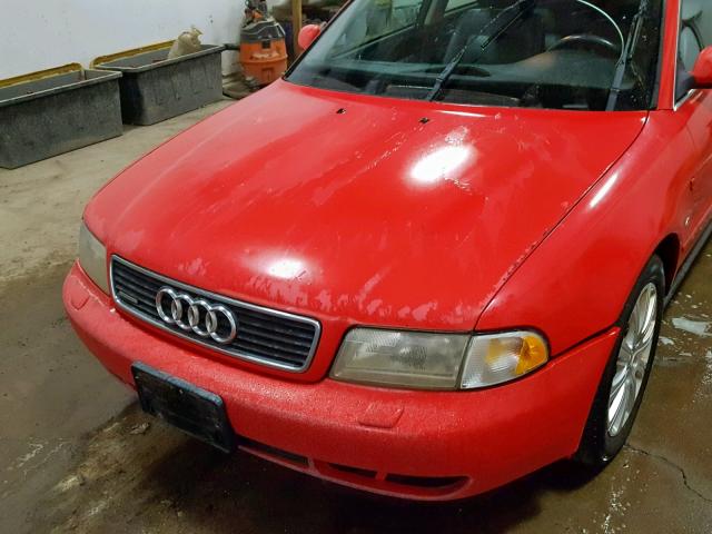 WAUEA88D3TA088305 - 1996 AUDI A4 QUATTRO RED photo 9