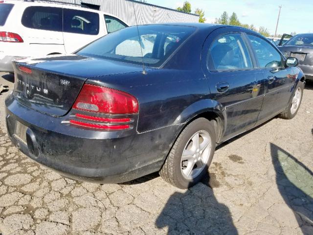 1B3EL46R74N407818 - 2004 DODGE STRATUS SX BLACK photo 4