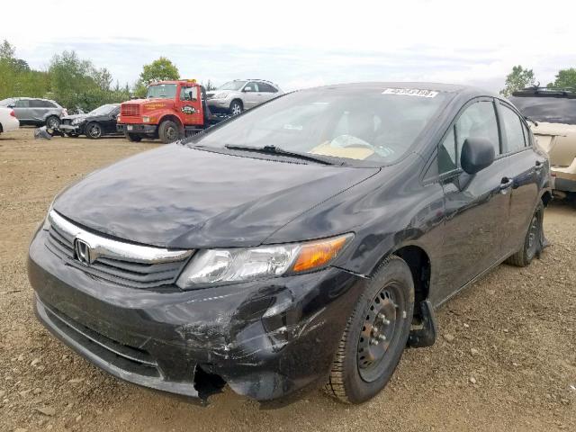 19XFB2F53CE074446 - 2012 HONDA CIVIC LX BLACK photo 2