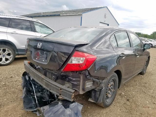 19XFB2F53CE074446 - 2012 HONDA CIVIC LX BLACK photo 4