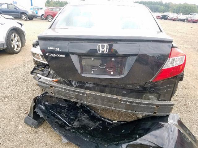 19XFB2F53CE074446 - 2012 HONDA CIVIC LX BLACK photo 9