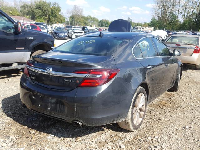 2G4GN5EX6E9252203 - 2014 BUICK REGAL PREM CHARCOAL photo 4