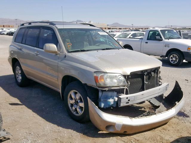 JTEDP21A160100547 - 2006 TOYOTA HIGHLANDER TAN photo 1