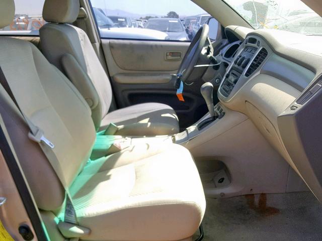 JTEDP21A160100547 - 2006 TOYOTA HIGHLANDER TAN photo 5