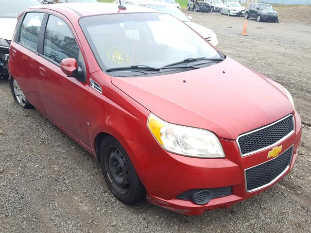 KL1TD66E39B371721 - 2009 CHEVROLET AVEO LS RED photo 1