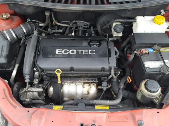 KL1TD66E39B371721 - 2009 CHEVROLET AVEO LS RED photo 7