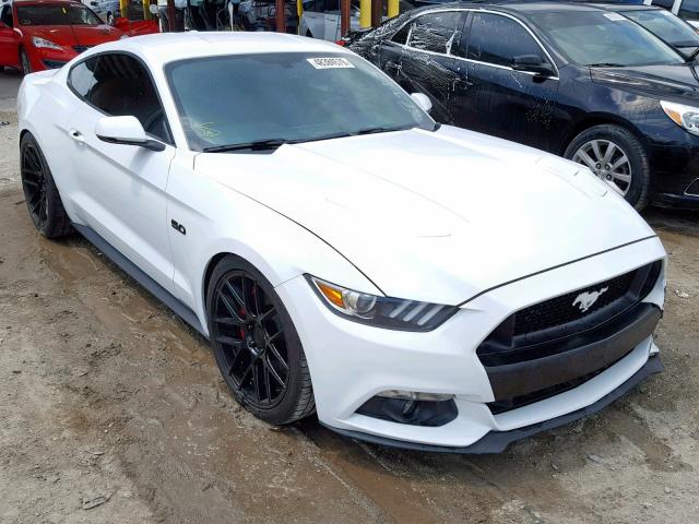 1FA6P8CF1F5385249 - 2015 FORD MUSTANG GT WHITE photo 1