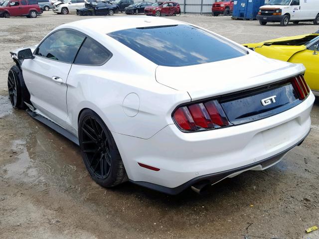 1FA6P8CF1F5385249 - 2015 FORD MUSTANG GT WHITE photo 3