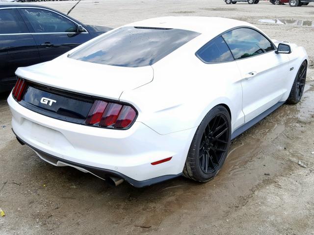 1FA6P8CF1F5385249 - 2015 FORD MUSTANG GT WHITE photo 4