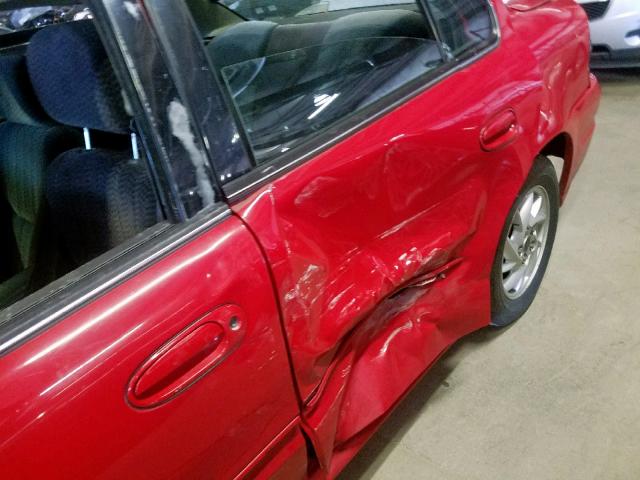 1G2NF52E53C128798 - 2003 PONTIAC GRAND AM S RED photo 9