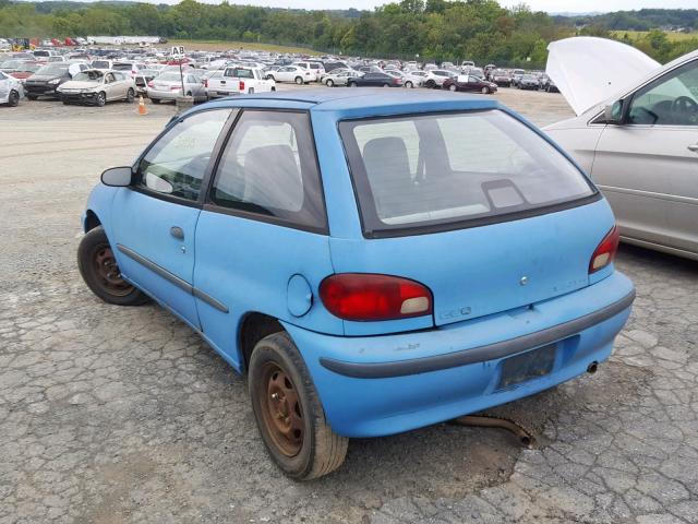 2C1MR2297T6717082 - 1996 GEO METRO BASE BLUE photo 3