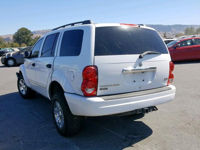 1D8HD58D75F510511 - 2005 DODGE DURANGO LI WHITE photo 3