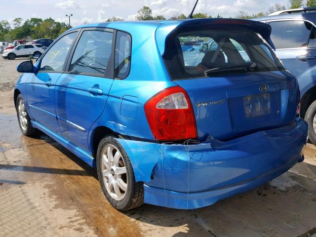 KNAFE162155113666 - 2005 KIA SPECTRA5 BLUE photo 3