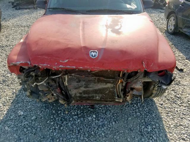 1B7FL26X51S297497 - 2001 DODGE DAKOTA RED photo 7