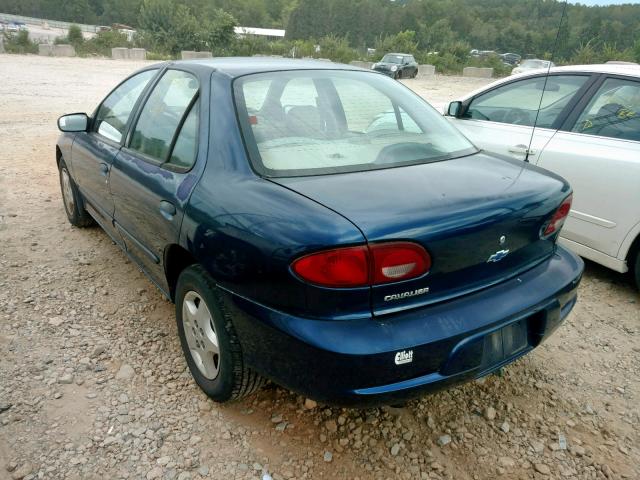 1G1JC524727477133 - 2002 CHEVROLET CAVALIER B BLUE photo 3