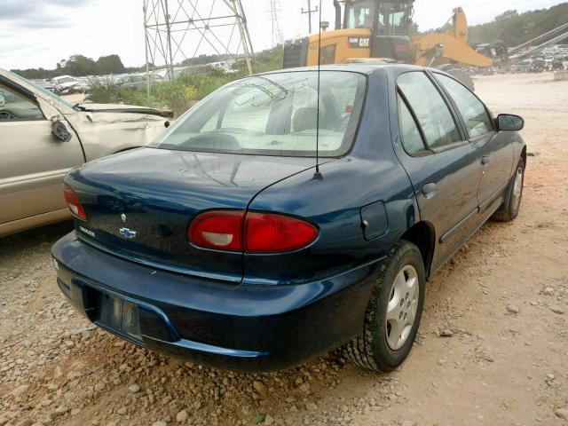 1G1JC524727477133 - 2002 CHEVROLET CAVALIER B BLUE photo 4