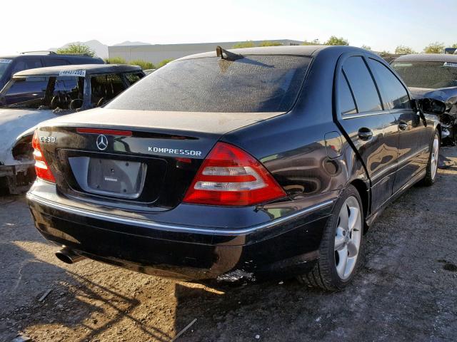 WDBRF40J15F727270 - 2005 MERCEDES-BENZ C 230K SPO BLACK photo 4