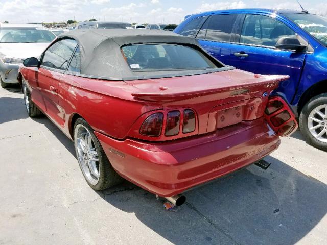 1FAFP45X6WF119220 - 1998 FORD MUSTANG GT RED photo 3