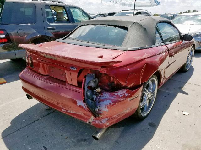 1FAFP45X6WF119220 - 1998 FORD MUSTANG GT RED photo 4