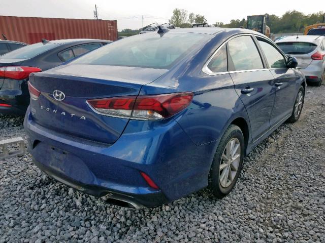 5NPE24AF9JH610011 - 2018 HYUNDAI SONATA SE BLUE photo 4