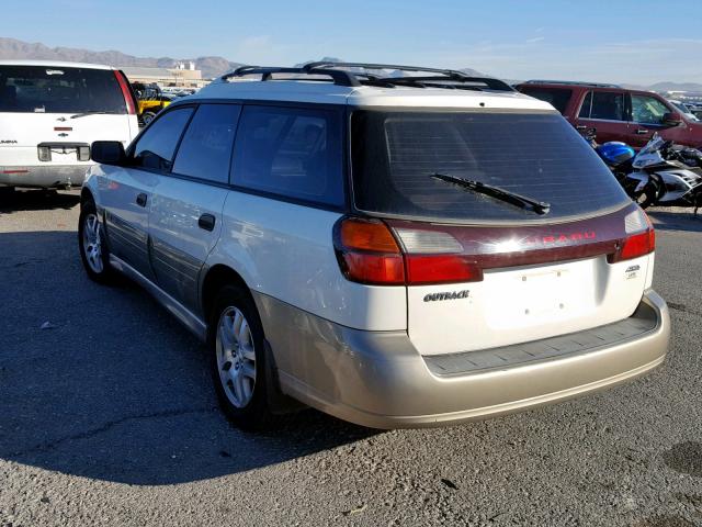 4S3BH675947612135 - 2004 SUBARU LEGACY OUT WHITE photo 3