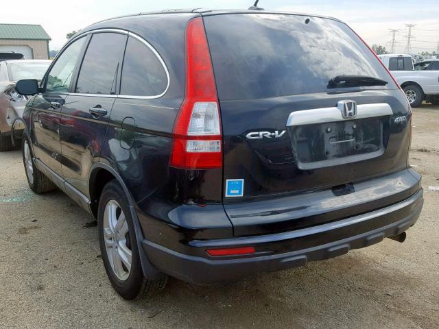 5J6RE4H78BL075140 - 2011 HONDA CR-V EXL BLACK photo 3