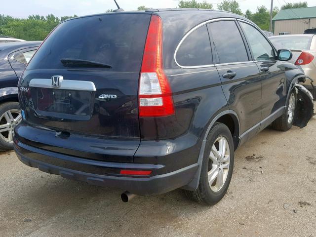 5J6RE4H78BL075140 - 2011 HONDA CR-V EXL BLACK photo 4