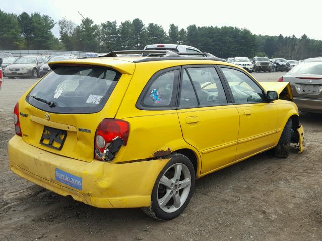 JM1BJ246521514942 - 2002 MAZDA PROTEGE PR YELLOW photo 4